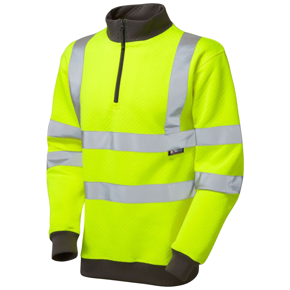 Brynsworthy Hi-Vis Class 3  Quarter Zip Sweatshirt – HV0074