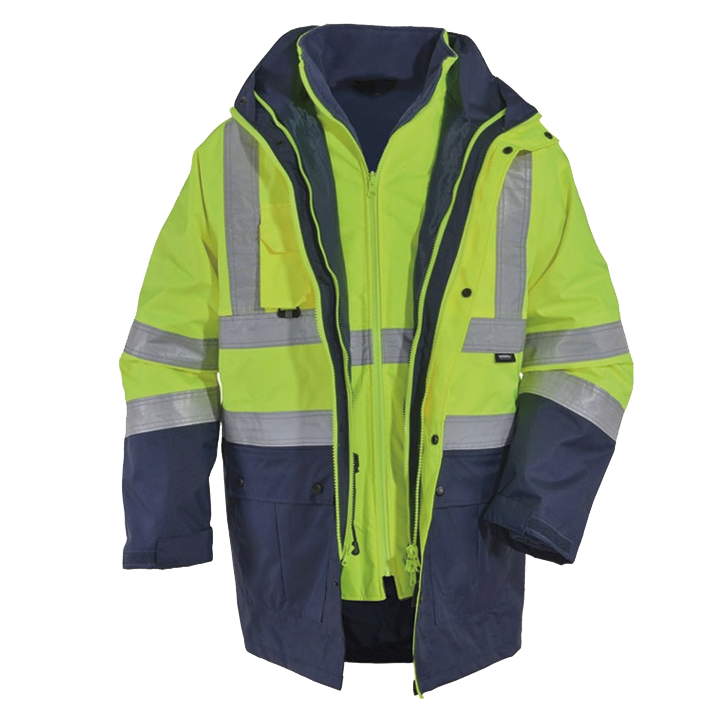 High Visibility Contrast 5-in-1 Jacket – HV5328